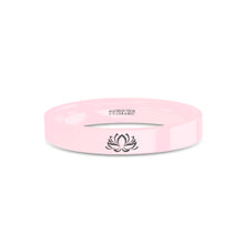 Load image into Gallery viewer, Lotus Flower Buddhist Zen Engraved Pink Ceramic Wedding Ring