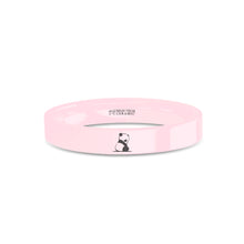 Load image into Gallery viewer, Baby Panda Cub Engraved Pink Ceramic Wedding Band, Polished