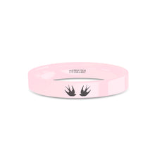 Load image into Gallery viewer, Swallow Birds Laser Engraved Pink Ceramic Wedding Ring, Polished