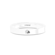 Load image into Gallery viewer, Ladybug Laser Engraved White Ceramic Wedding Band, Polished