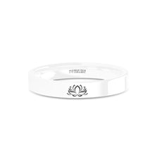 Load image into Gallery viewer, Lotus Flower Buddhist Zen Engraved White Ceramic Wedding Ring