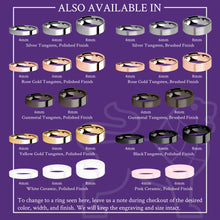 Load image into Gallery viewer, Chinese "Fu" Good Fortune Laser Engraved Tungsten Wedding Ring