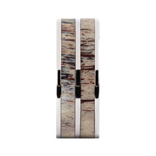 Load image into Gallery viewer, Naturally Harvested Deer Antler Inlay Titanium Wedding Ring