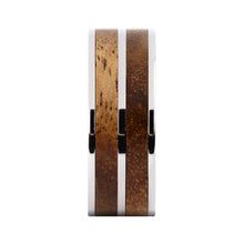 Load image into Gallery viewer, Exotic Koa Wood Twin Inlay Titanium Wedding Band for Men