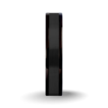 Load image into Gallery viewer, Stealthy Black on Black Ceramic Inlay Titanium Wedding Band