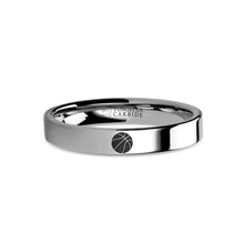Load image into Gallery viewer, Basketball Laser Engraved Tungsten Carbide Wedding Ring