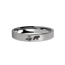 Load image into Gallery viewer, Mama Bear Cubs Laser Engraved Tungsten Wedding Band, Brushed