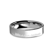 Load image into Gallery viewer, Las Vegas City Skyline Cityscape Laser Engraved Tungsten Ring