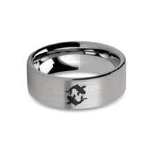 Load image into Gallery viewer, Chinese Koi Fish Laser Engraved Tungsten Wedding Ring, Brushed