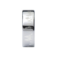Load image into Gallery viewer, Forest Tree Line Landscape Laser Engraved Silver Tungsten Ring