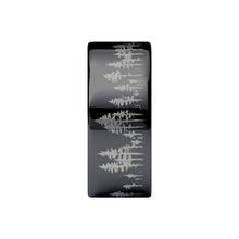 Load image into Gallery viewer, Outdoors Forest Tree Line Landscape Engraved Black Tungsten Ring