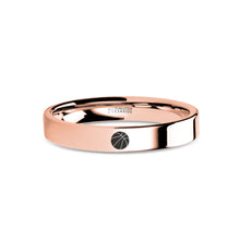 Load image into Gallery viewer, Basketball Laser Engraved Rose Gold Tungsten Wedding Band