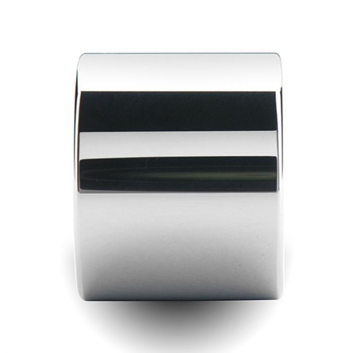 Ultra Wide Flat Pipe Cut Polished Tungsten Ring