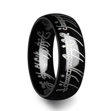 Load image into Gallery viewer, Lord of the Rings Frodo&#39;s One Ring Elvish in Black Tungsten