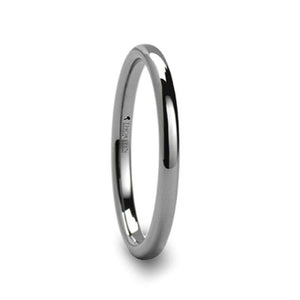 Simple Polished Tungsten Wedding Band