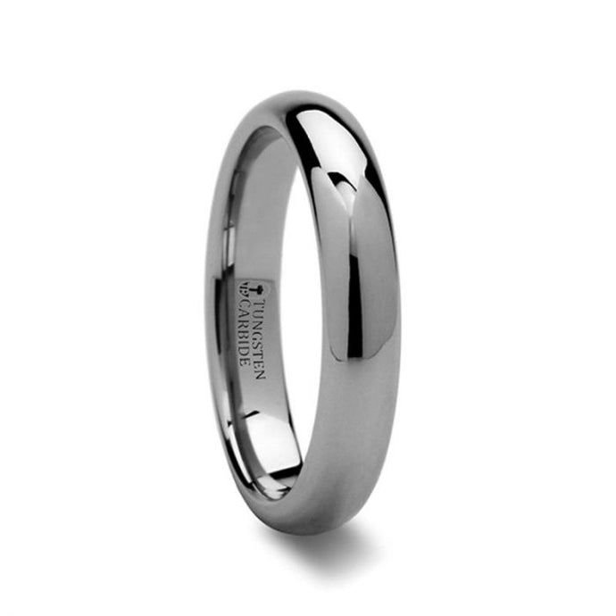 Simple Polished Tungsten Wedding Band