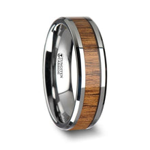 Load image into Gallery viewer, Teak Wood Inlay Tungsten Ring