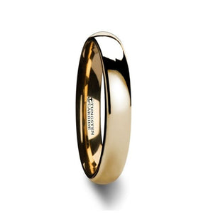 Gold Tungsten Carbide Wedding Band for Men and Women