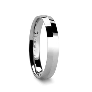 Tungsten Wedding Band with Knife Edge