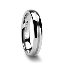 Load image into Gallery viewer, Polished Tungsten Band with Brushed Center Stripe