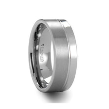 Load image into Gallery viewer, Half Brushed Half Polished Tungsten Ring