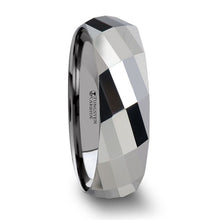 Load image into Gallery viewer, Diagonal Facet Tungsten Wedding Band