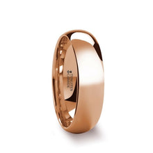 Load image into Gallery viewer, Classic Rose Gold Plated Tungsten Wedding Band, Domed, Polished