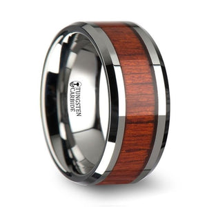 Padauk Wood Tungsten Carbide Ring