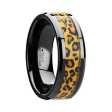 Load image into Gallery viewer, Cheetah Print Animal Skin Black Ceramic Ring