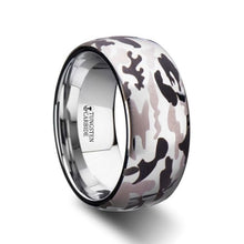 Load image into Gallery viewer, Military Camo Domed Tungsten Carbide Ring
