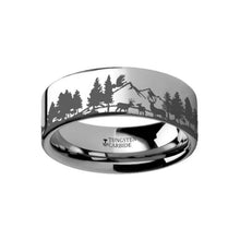 Load image into Gallery viewer, Elk Deer Mountain Landscape Tungsten Band