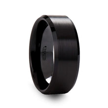 Load image into Gallery viewer, Brushed Finish Black Ceramic Ring Beveled