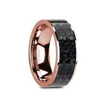 Load image into Gallery viewer, Blue Dinosaur Bone Inlay 14K Rose Gold Ring