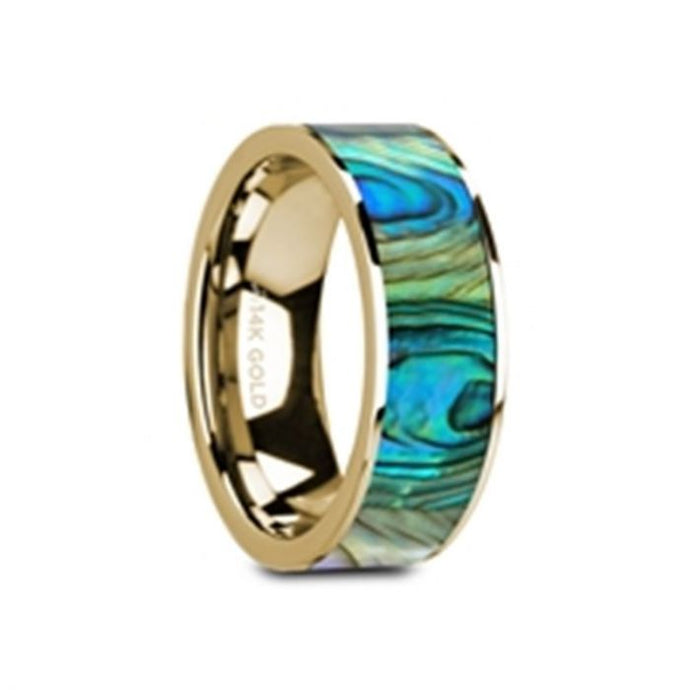 Mother of Pearl Inlay 14K Yellow Gold Ring