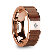 Load image into Gallery viewer, Authentic Rosewood Rose Gold Ring with Diamond, 14K