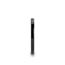 Load image into Gallery viewer, Black Flat Cut Tungsten Carbide Ring