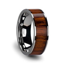 Load image into Gallery viewer, Hawaiian Koa Wood Inlay Tungsten Carbide Wedding Band