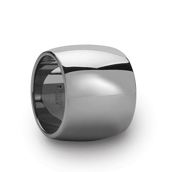 Ultra Wide Domed Tungsten Ring
