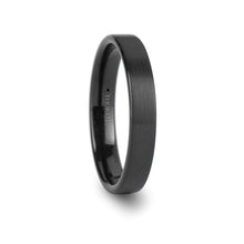 Load image into Gallery viewer, Flat Satin Black Tungsten Carbide Band
