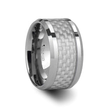 Load image into Gallery viewer, White Carbon Fiber Inlay Tungsten Ring