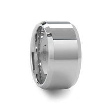 Load image into Gallery viewer, Polished White Tungsten Bevel Edged Ring
