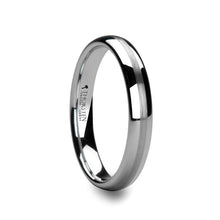 Load image into Gallery viewer, Domed Tungsten Carbide Ring with Brushed Stripe