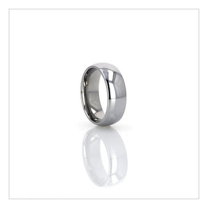 Simple Polished Tungsten Wedding Band