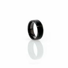 Load image into Gallery viewer, Flat Black Tungsten Ring Brushed Center Polished Edge