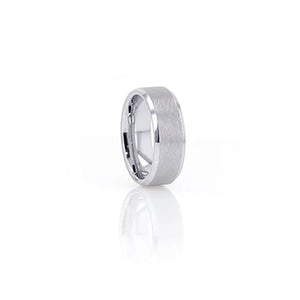 Thin Wire Brush Finished Tungsten Carbide Wedding Ring