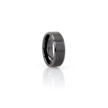 Load image into Gallery viewer, Brushed Finish Black Ceramic Ring Beveled