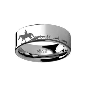 Fox Hunt Dogs Tungsten Carbide Ring