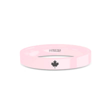 Load image into Gallery viewer, Canadian Maple Leaf Gunmetal Pink Ceramic Wedding Band, Polished