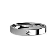Jurassic Park T-Rex Dinosaur Logo Laser Engraved Tungsten Ring