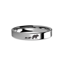 Load image into Gallery viewer, Mama Bear Cubs Laser Engraved Tungsten Wedding Band, Polished